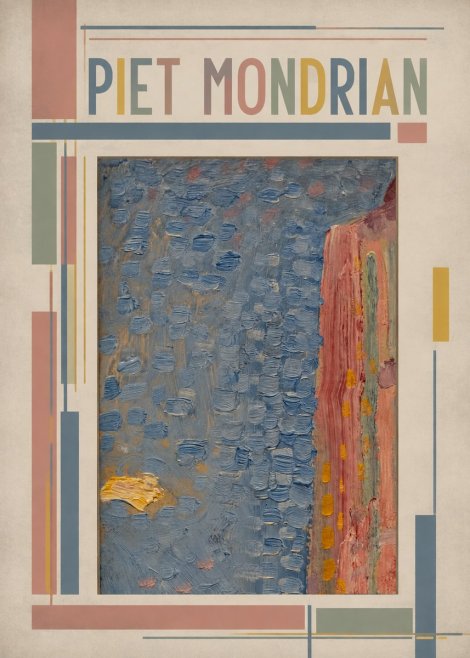 Piet Mondrian Façade in Sunlight No2 - Poszter