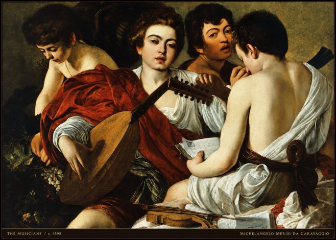 Michelangelo Merisi da Caravaggio The Musicians I No5 - Poszter