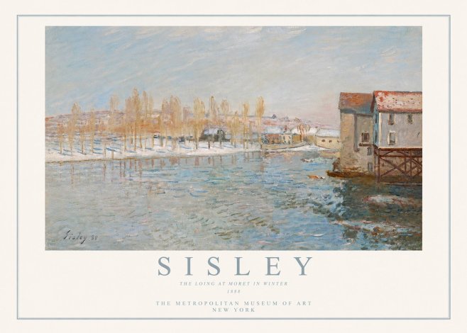 Sisley The Loing at Moret in Winter No3 - Poszter