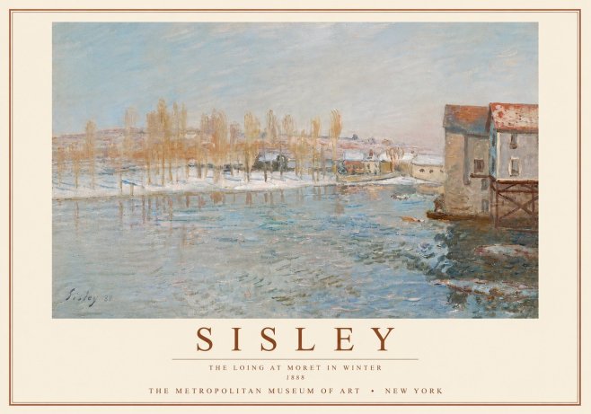 Sisley The Loing at Moret in Winter No5 - Poszter