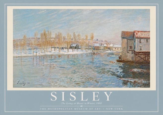 Sisley The Loing at Moret in Winter No6 - Poszter