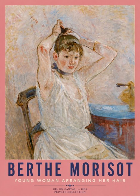 Berthe Morisot Young Woman Arranging Her Hair No5 - Poszter