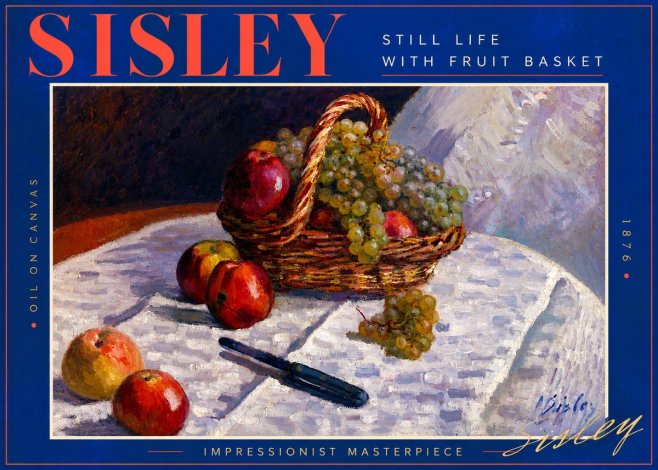 Sisley Still Life with Fruit Basket No3 - Poszter