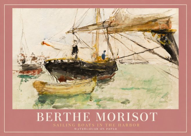 Berthe Morisot Sailing Boats in the Harbor No5 - Poszter