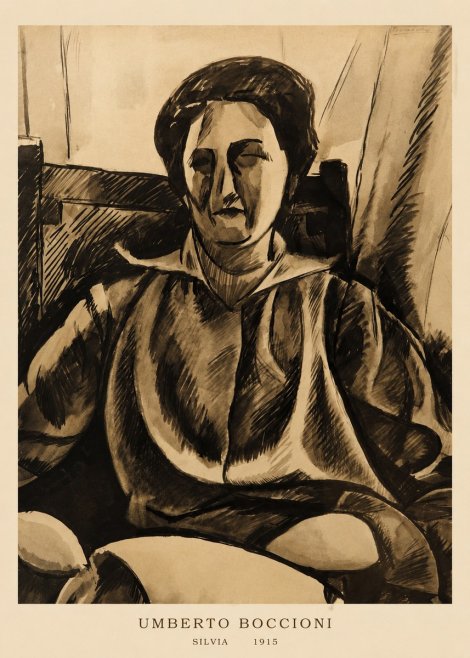 Umberto Boccioni Silvia No6 - Poszter