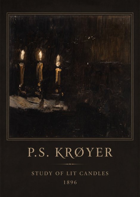 P.S. Krøyer Study of Lit Candles No4 - Poszter