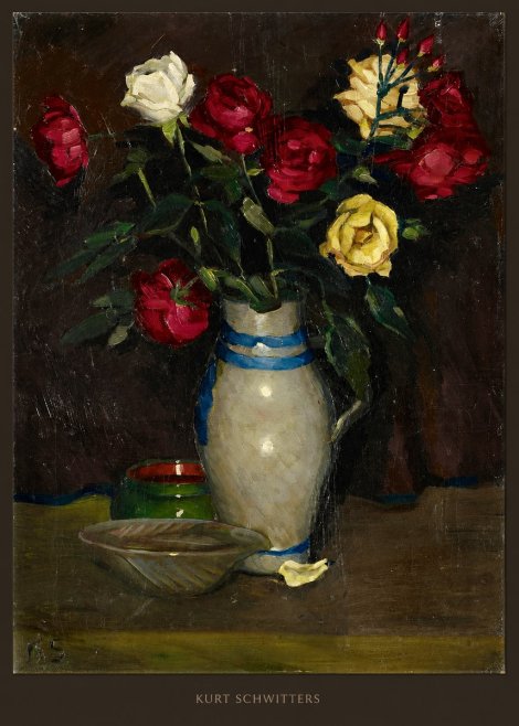 Kurt Schwitters Still Life with Roses No6 - Poszter