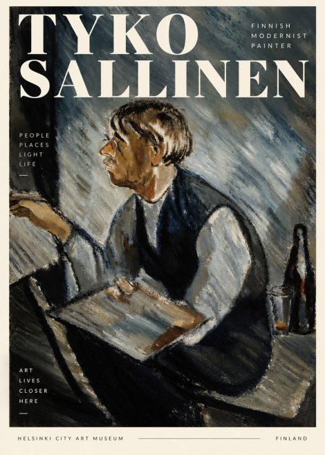 Tyko Sallinen The Artist at Work No3 - Poszter