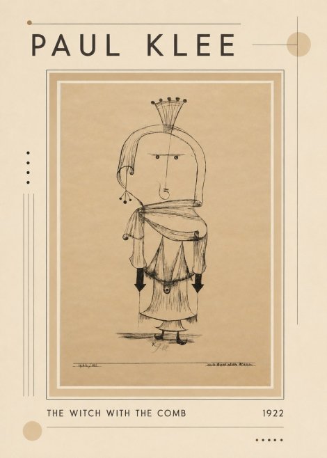 Paul Klee The Witch with the Comb No1 - Poszter
