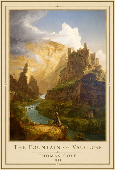 Thomas Cole The Fountain of Vaucluse I No1 - Poszter