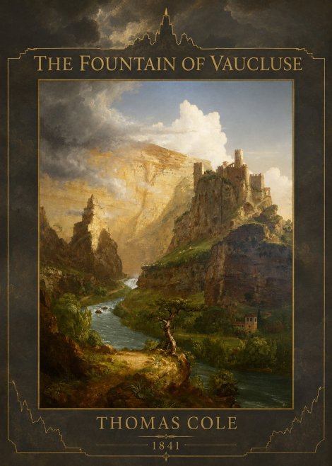 Thomas Cole The Fountain of Vaucluse I No4 - Poszter
