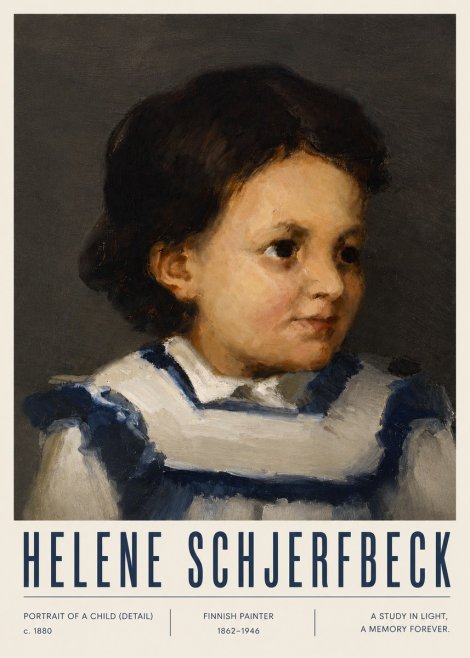 Helene Schjerfbeck Portrait of a Child (Detail) No5 - Poszter