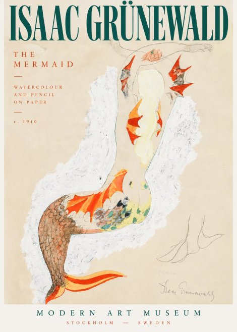 Isaac Grünewald The Mermaid No3 - Poszter