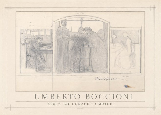 Umberto Boccioni Study for Homage to Mother No1 - Poszter