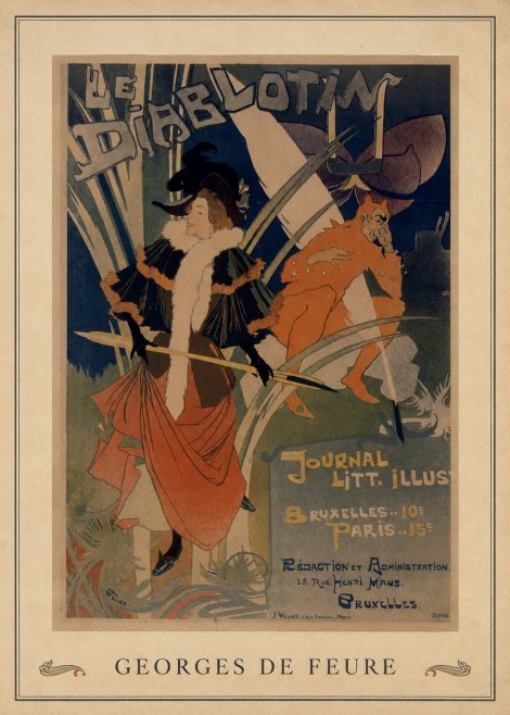 Georges de Feure Le Diablotin III No4 - Poszter