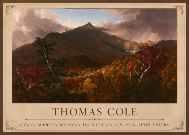 Thomas Cole View of Schroon Mountain, Essex County, New York, After a Storm No1 - Poszter