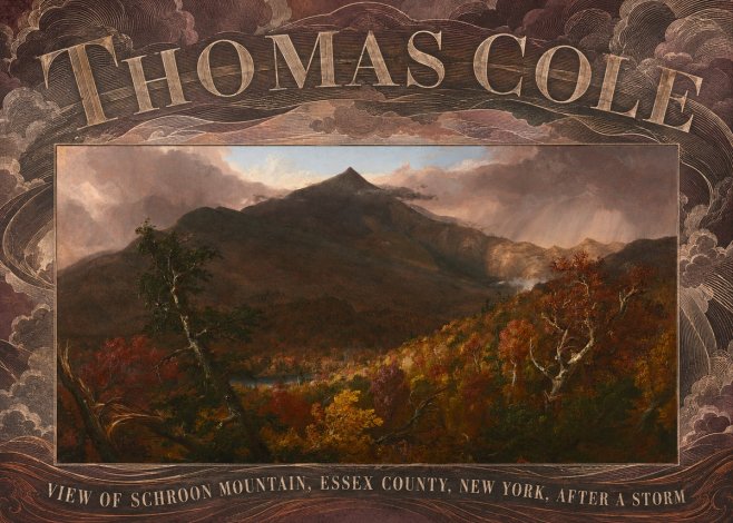 Thomas Cole View of Schroon Mountain, Essex County, New York, After a Storm No5 - Poszter