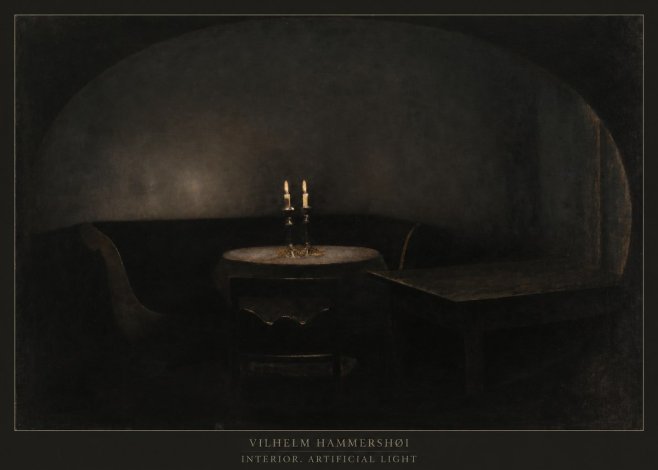 Vilhelm Hammershøi Interior. Artificial Light No5 - Poszter