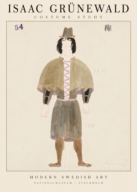 Isaac Grünewald Costume Study V No2 - Poszter