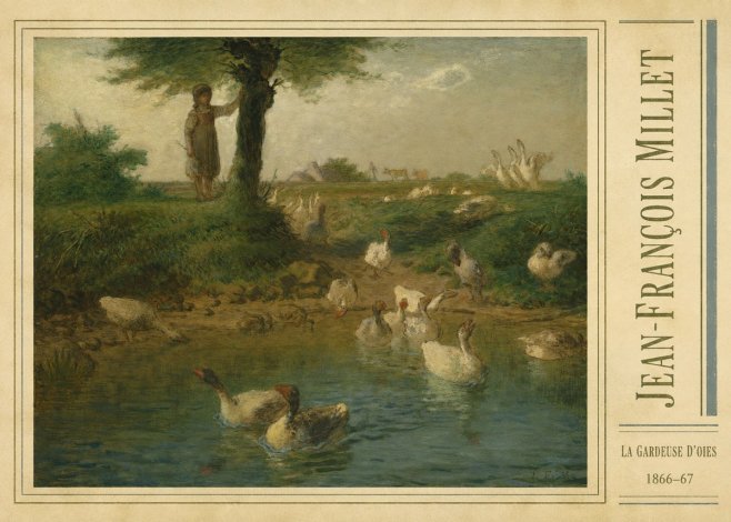 Jean-François Millet La Gardeuse D'oies No5 - Poszter