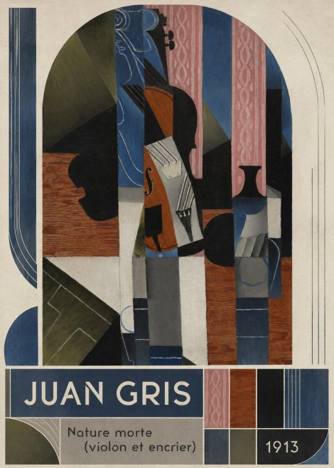 Juan Gris Nature Morte (Violon Et Encrier) No6 - Poszter