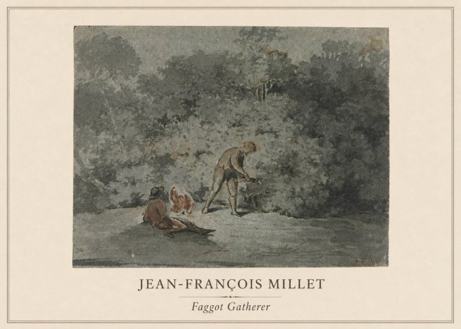 Jean-François Millet Faggot Gatherer No1 - Poszter