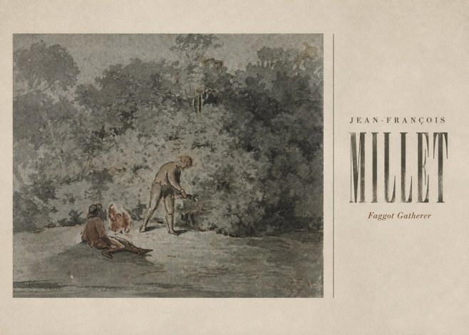 Jean-François Millet Faggot Gatherer No5 - Poszter