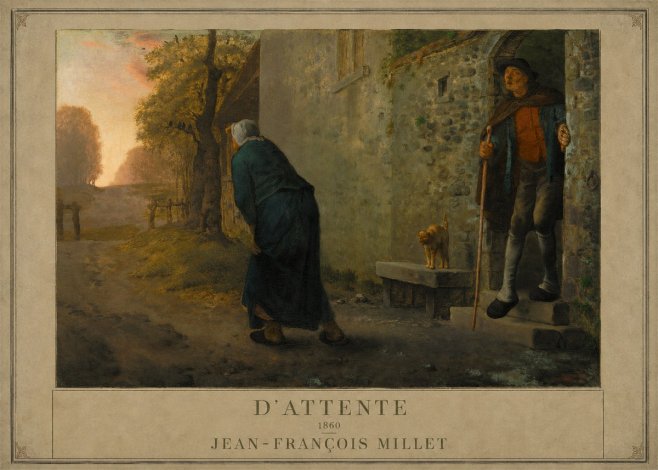 Jean-François Millet D'attente No1 - Poszter