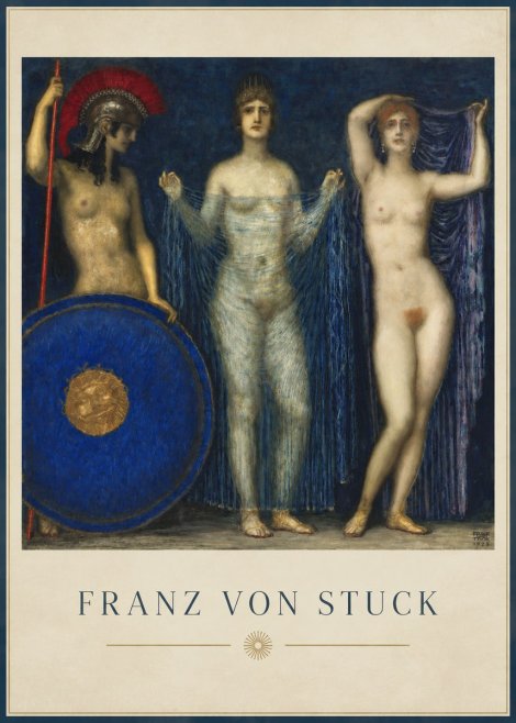 Franz von Stuck The Three Nudes No2 - Poszter