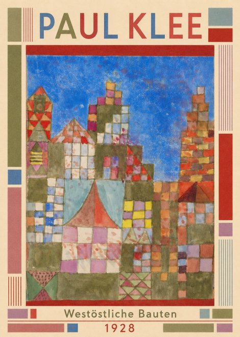 Paul Klee Westöstliche Bauten No1 - Poszter