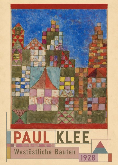 Paul Klee Westöstliche Bauten No4 - Poszter