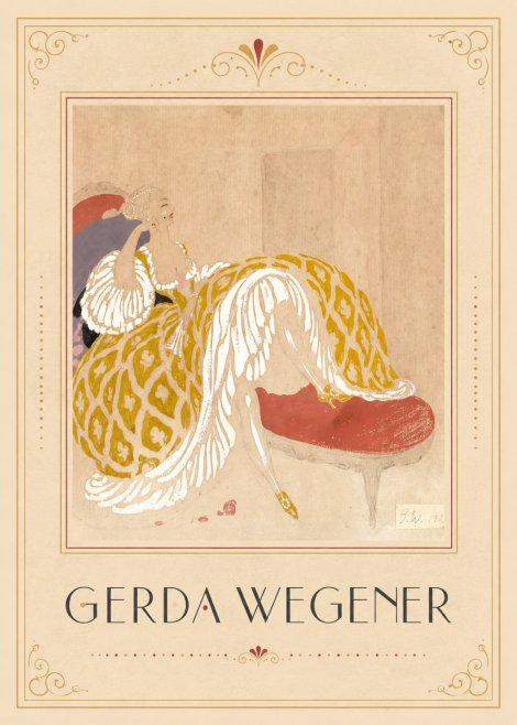Gerda Wegener Woman in Yellow Dress No3 - Poszter