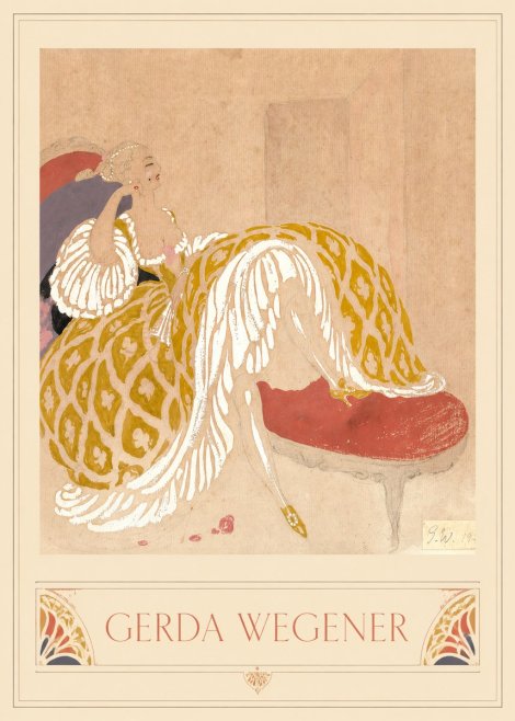 Gerda Wegener Woman in Yellow Dress No4 - Poszter