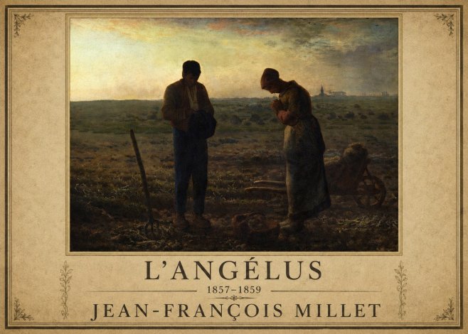 Jean-François Millet L'angélus III No1 - Poszter