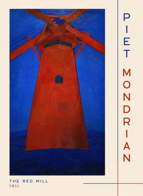 Piet Mondrian The Red Mill No2 - Poszter