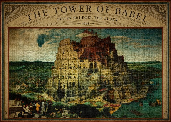 Pieter Bruegel The Tower of Babel XV No6 - Poszter