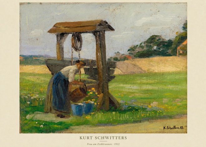 Kurt Schwitters Frau Am Ziehbrunnen No6 - Poszter