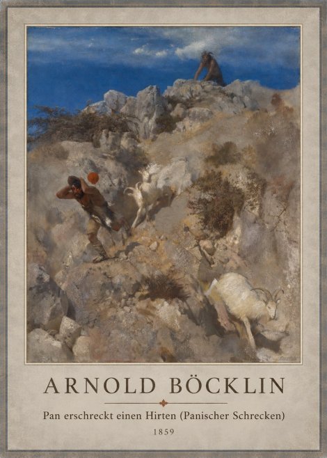 Arnold Böcklin Pan Erschreckt Einen Hirten (Panischer Schrecken) No1 - Poszter