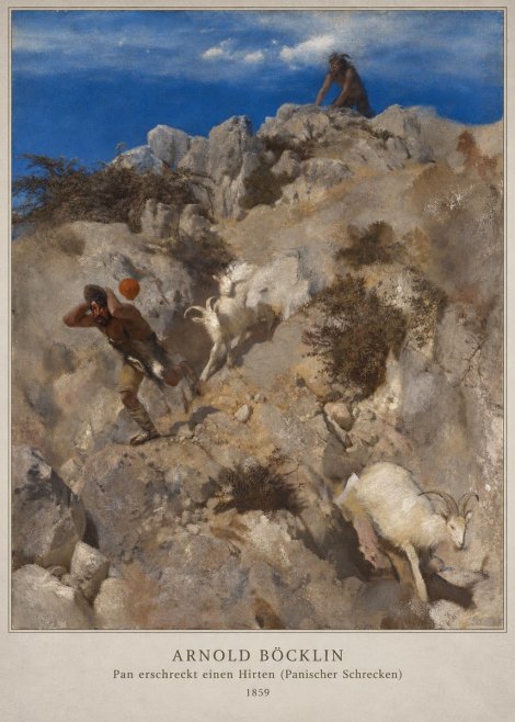 Arnold Böcklin Pan Erschreckt Einen Hirten (Panischer Schrecken) No2 - Poszter