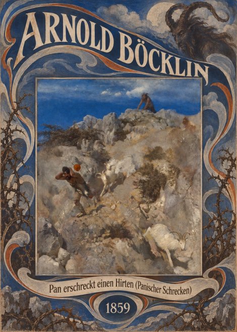 Arnold Böcklin Pan Erschreckt Einen Hirten (Panischer Schrecken) No6 - Poszter