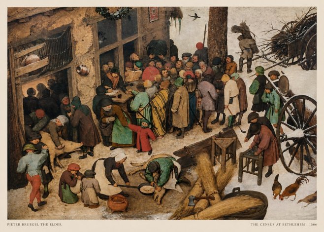 Pieter Bruegel The Census at Bethlehem III No5 - Poszter