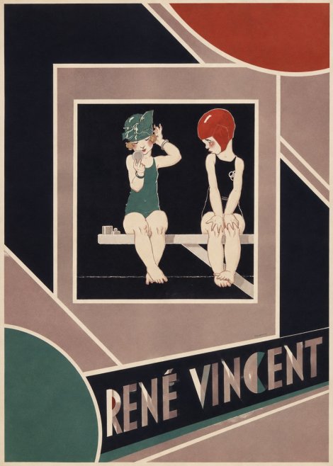 René Vincent At the Poolside No6 - Poszter
