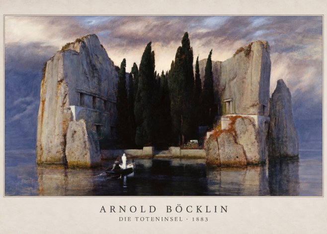Arnold Böcklin Die Toteninsel V No2 - Poszter