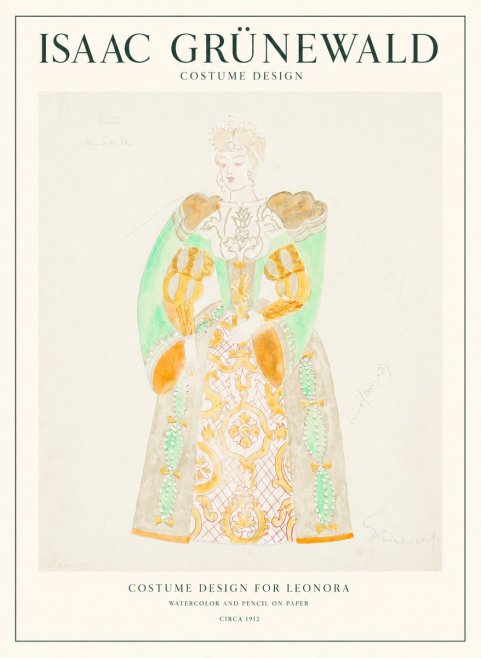 Isaac Grünewald Costume Design for Leonora No1 - Poszter