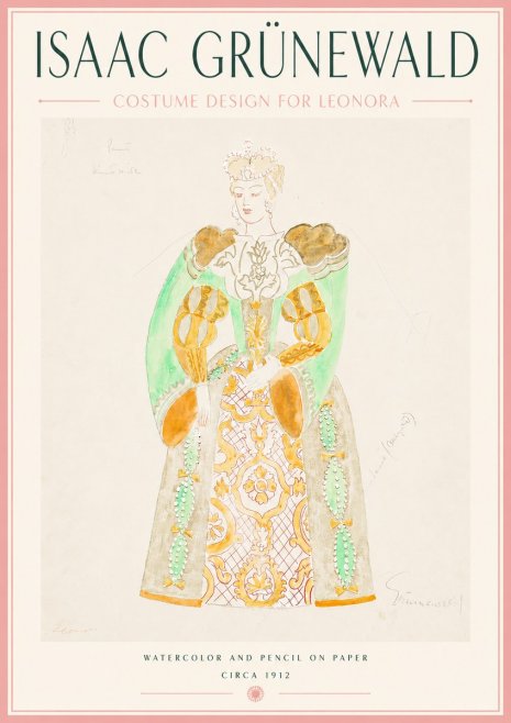 Isaac Grünewald Costume Design for Leonora No5 - Poszter