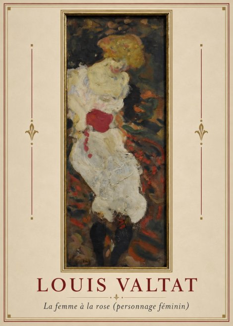 Louis Valtat La Femme À La Rose (Personnage Féminin) No2 - Poszter