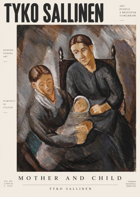 Tyko Sallinen Mother and Child No2 - Poszter