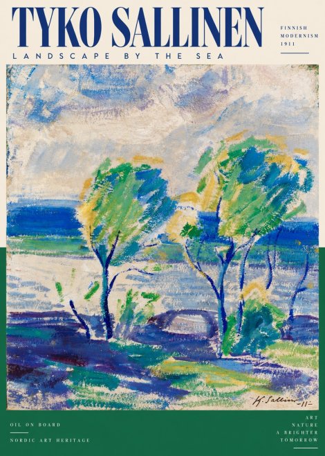 Tyko Sallinen Landscape by the Sea No5 - Poszter