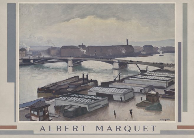 Albert Marquet River Scene, Paris No1 - Poszter
