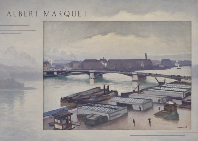 Albert Marquet River Scene, Paris No5 - Poszter